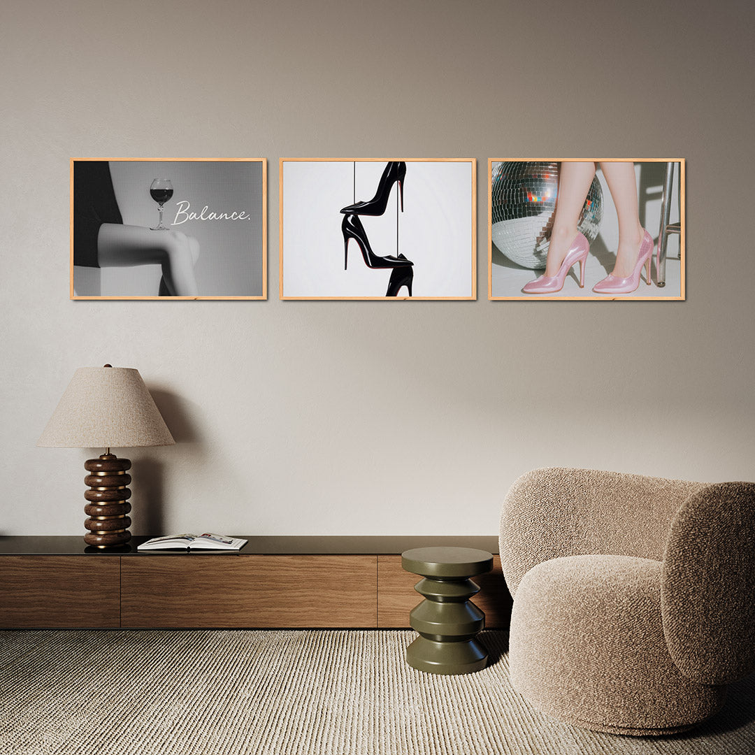 Glas en lijnenspel Posterset
