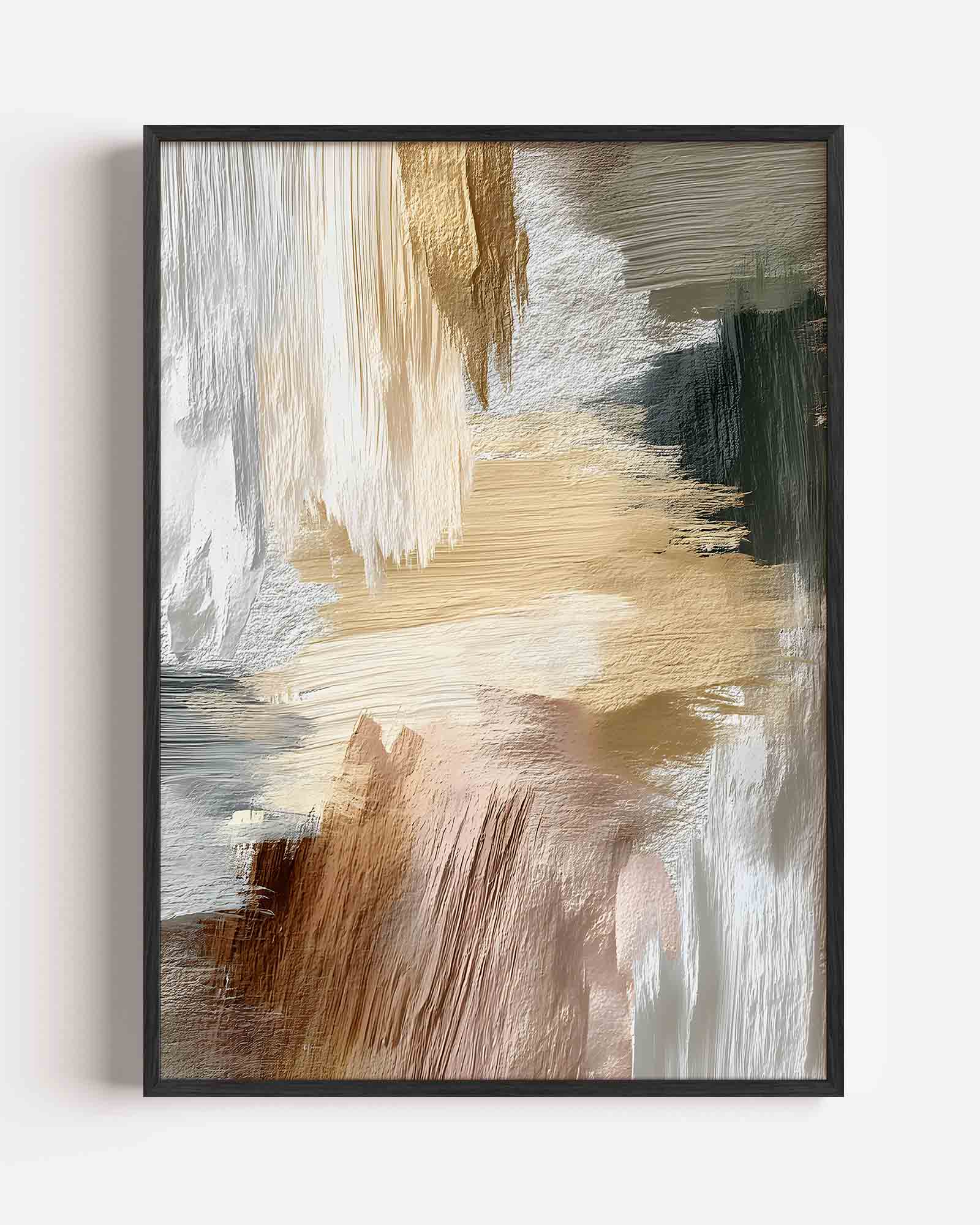 Abstracte penseelstreken Poster