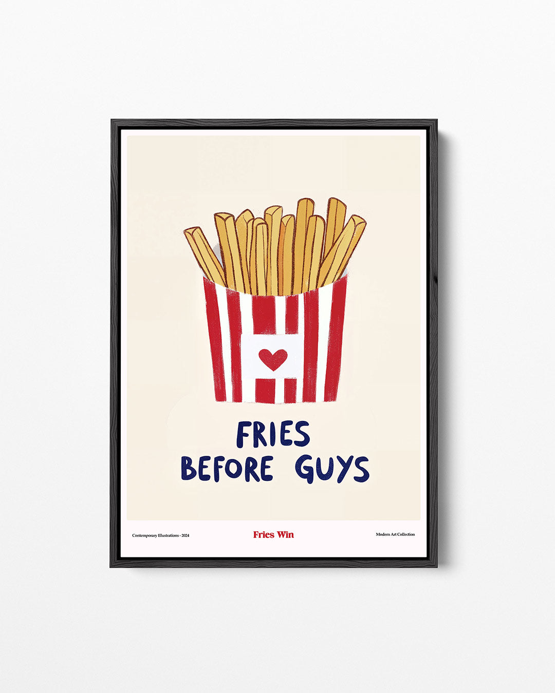 Speelse frietjes illustratie Kunstwerk