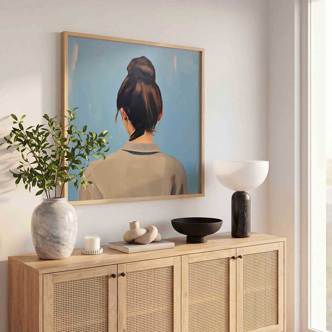 Vrouw met knot Poster
