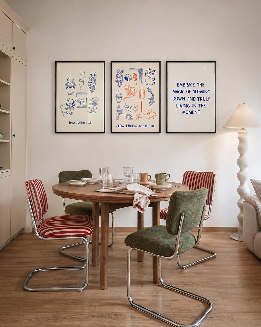 Snack illustraties Posterset