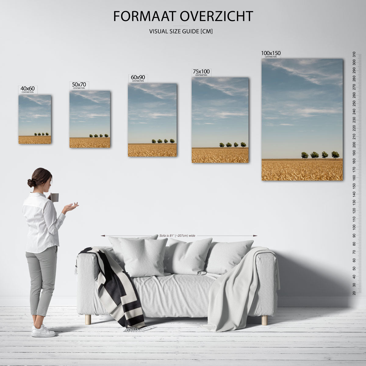Rustige landschap weergave Kunstwerk