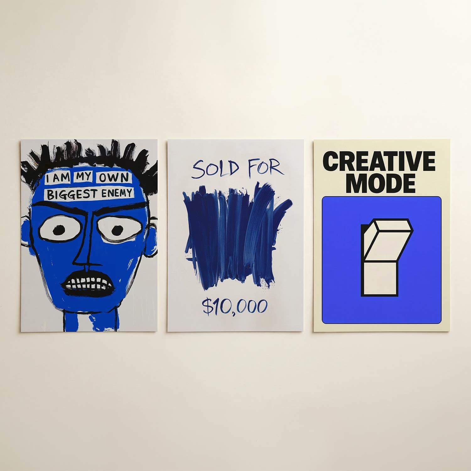 Expressieve gezichtsuitdrukking Posterset