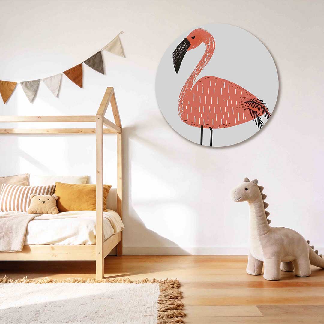 Flamingo Muurcirkel