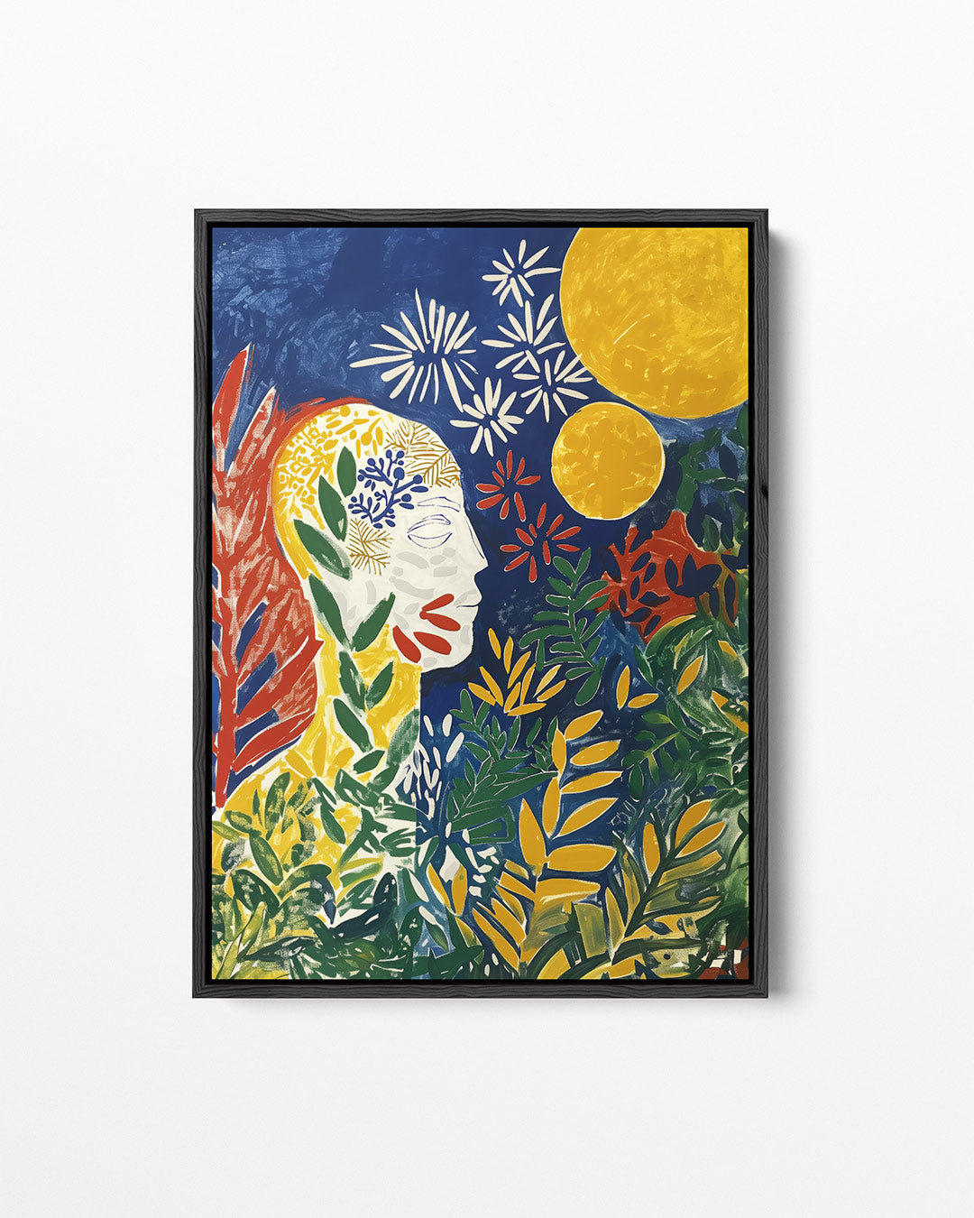 Kleurrijke natuurelementen Kunstwerk