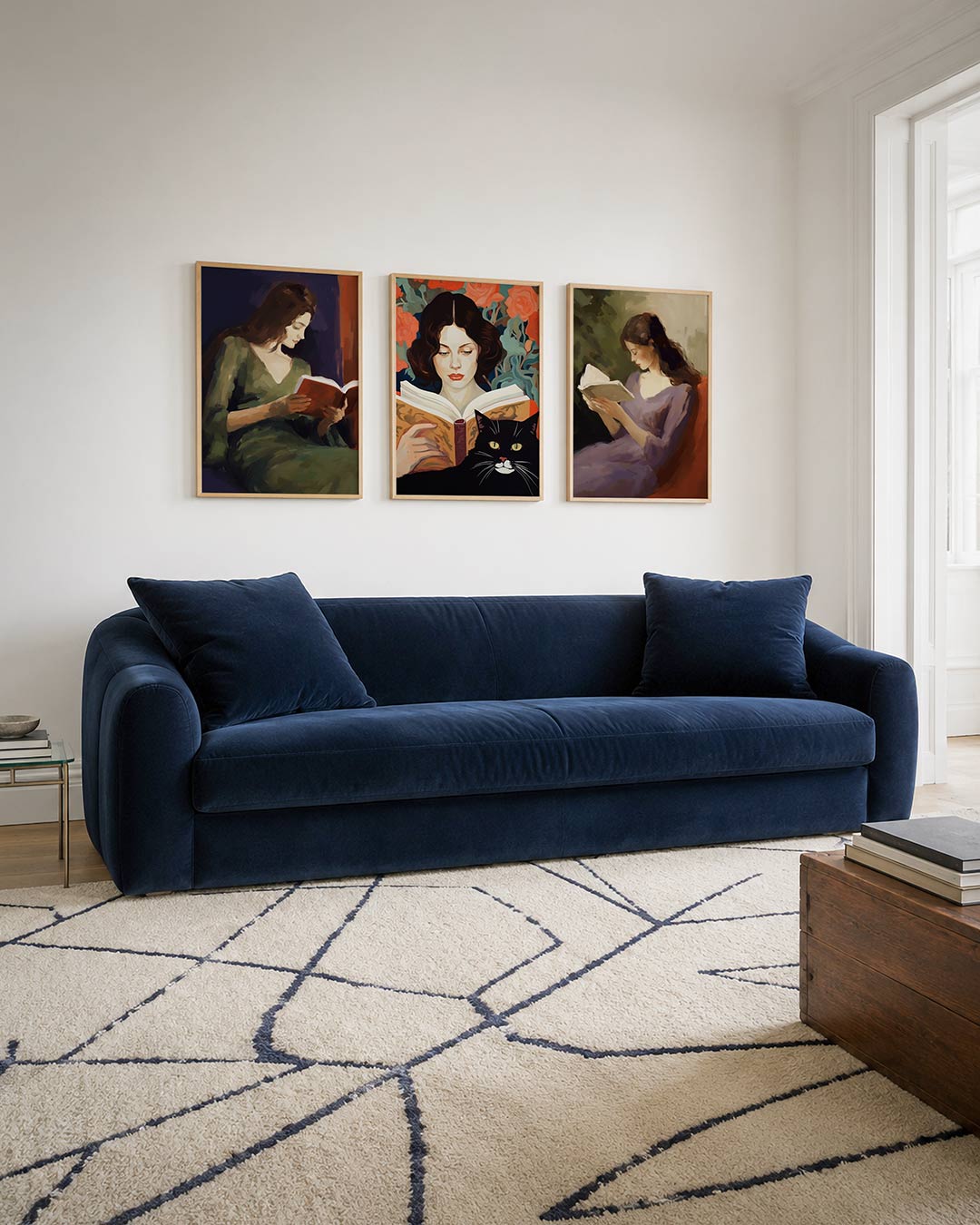 Lezende vrouw Posterset