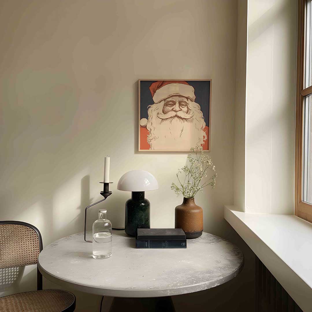 Kerstman portret Poster