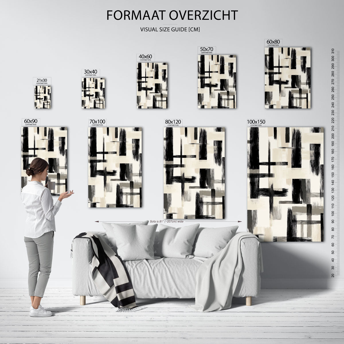 Abstracte strepen Poster