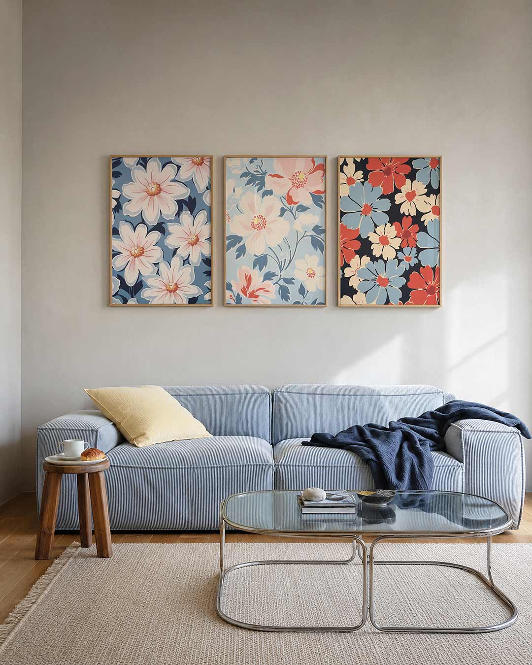 Bloemrijke vlakverdeling Posterset