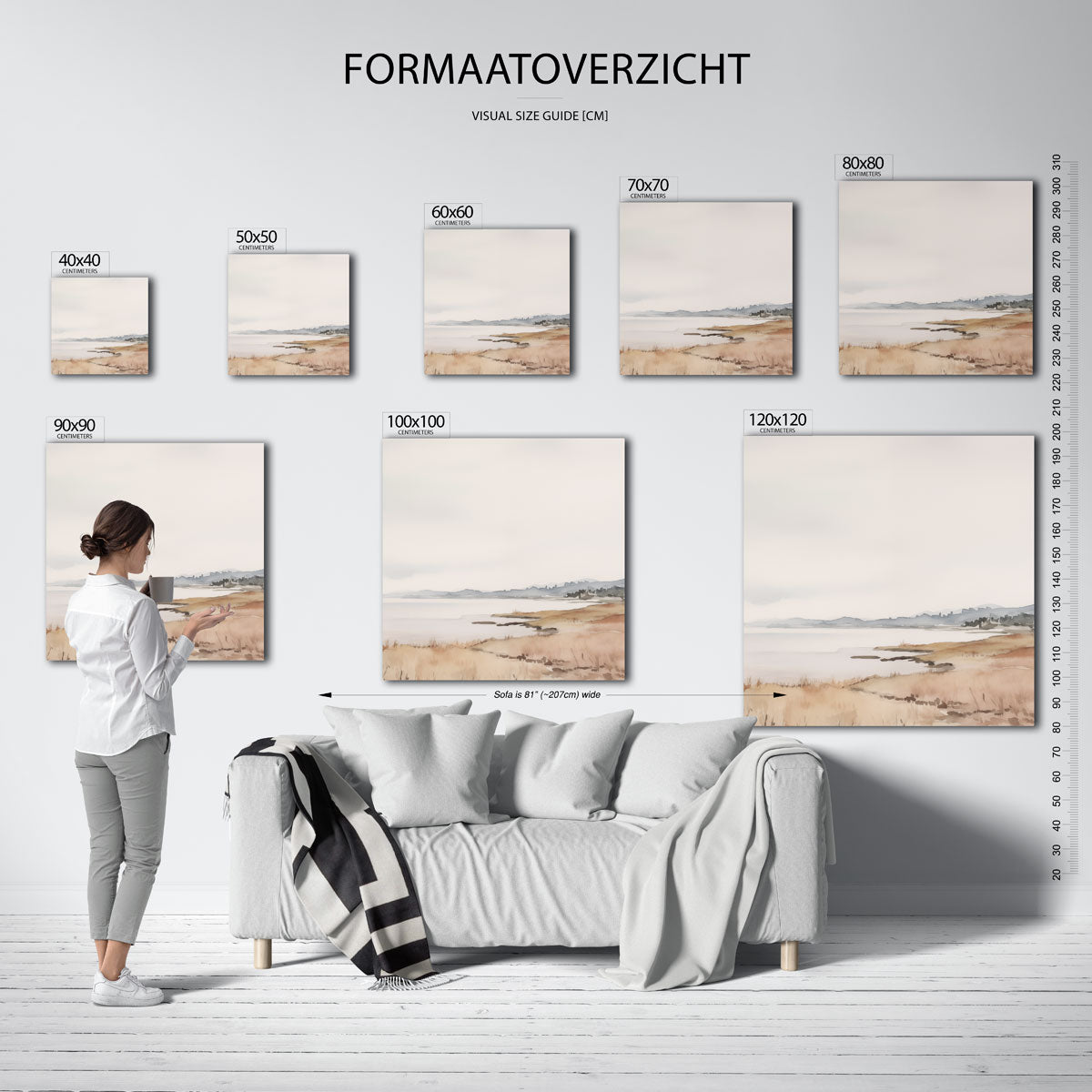 Landschap aan zee Poster