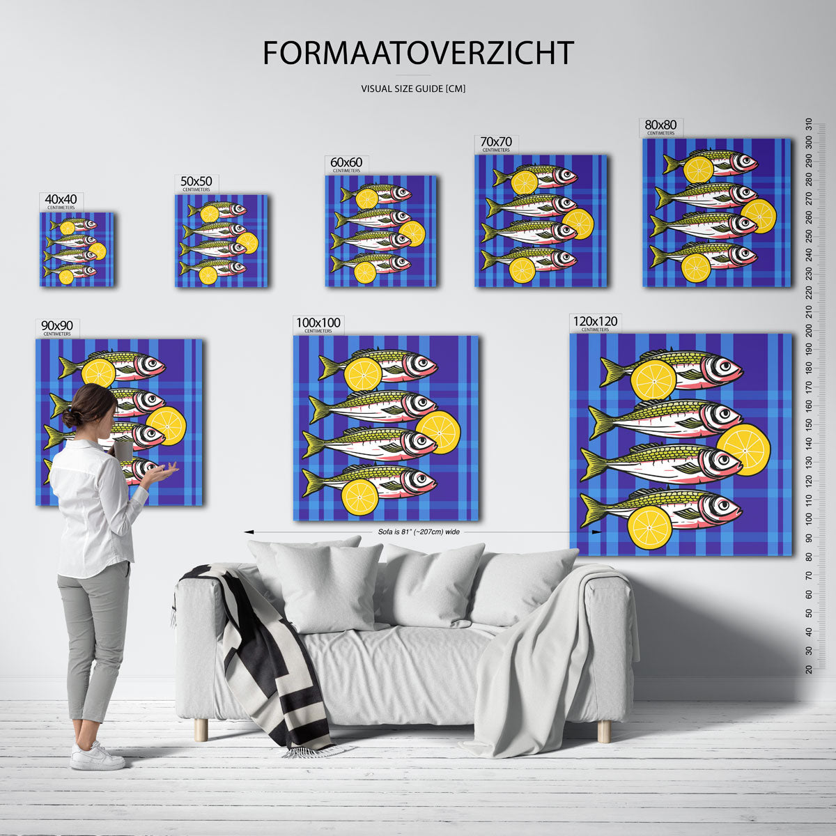 Vissen en citroenen Poster