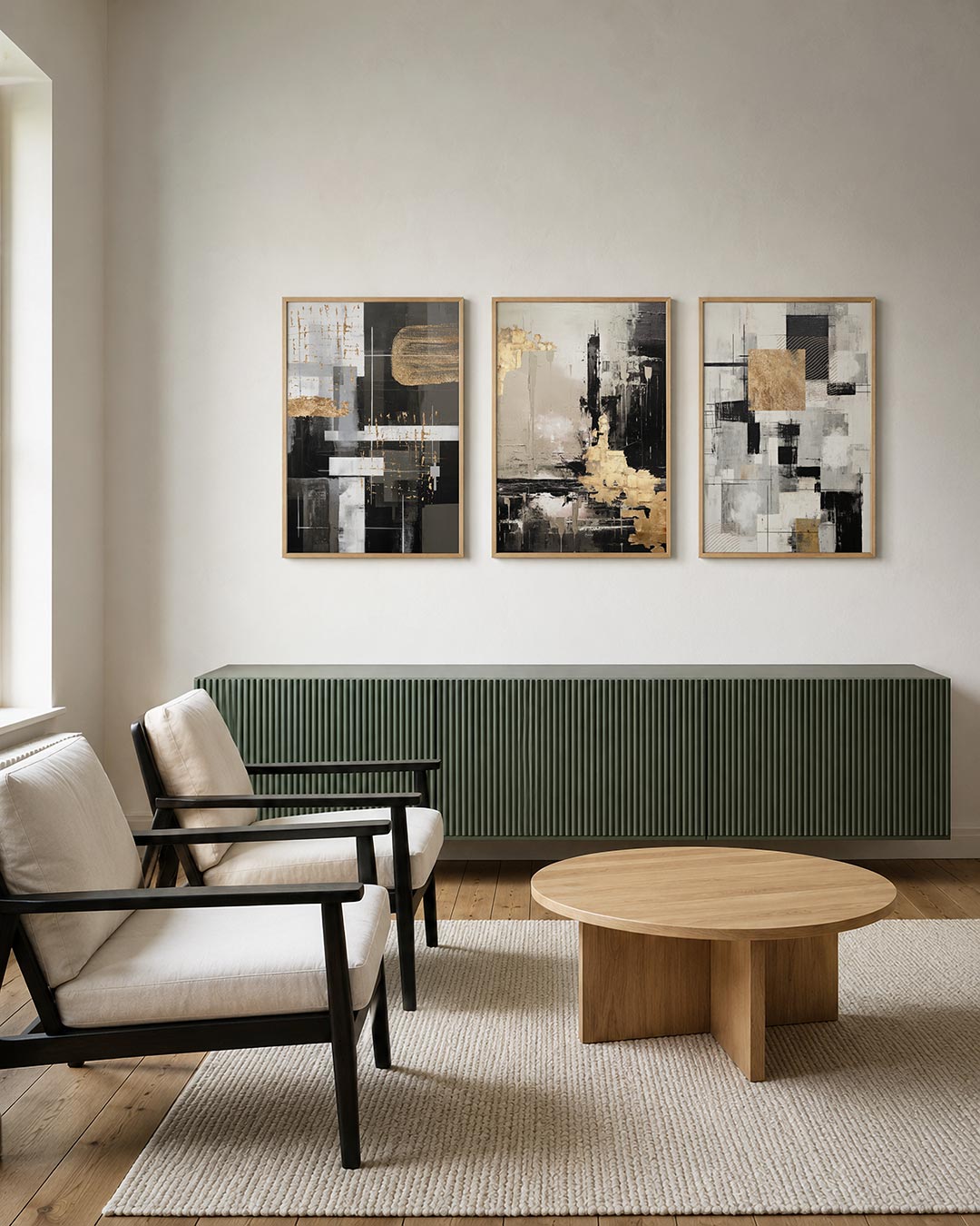 Goud en grijstinten Posterset