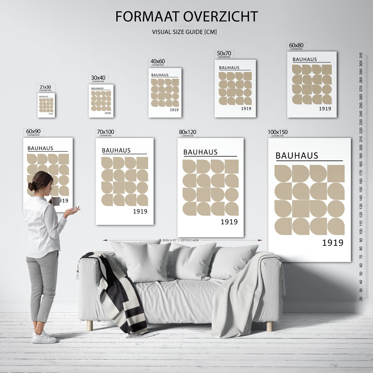 Vormritme en lijnen Poster