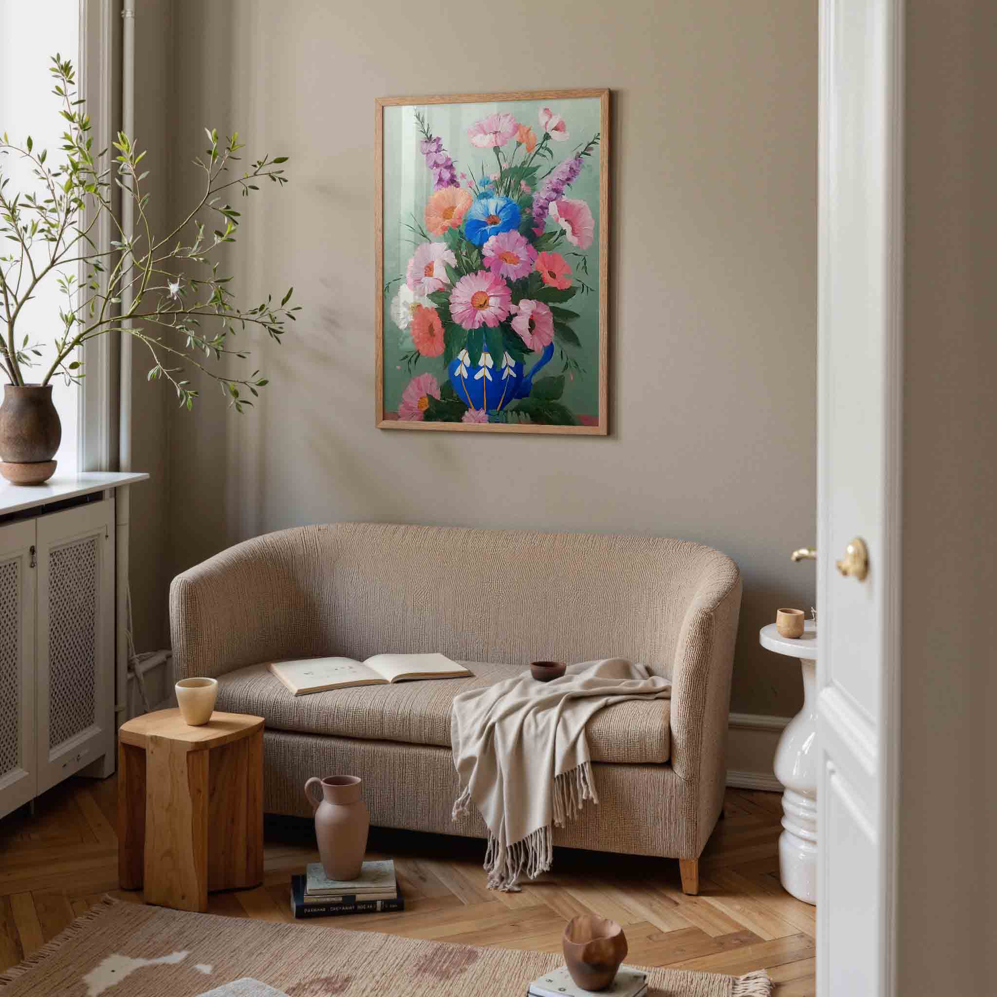 Bloemen in vaas Poster