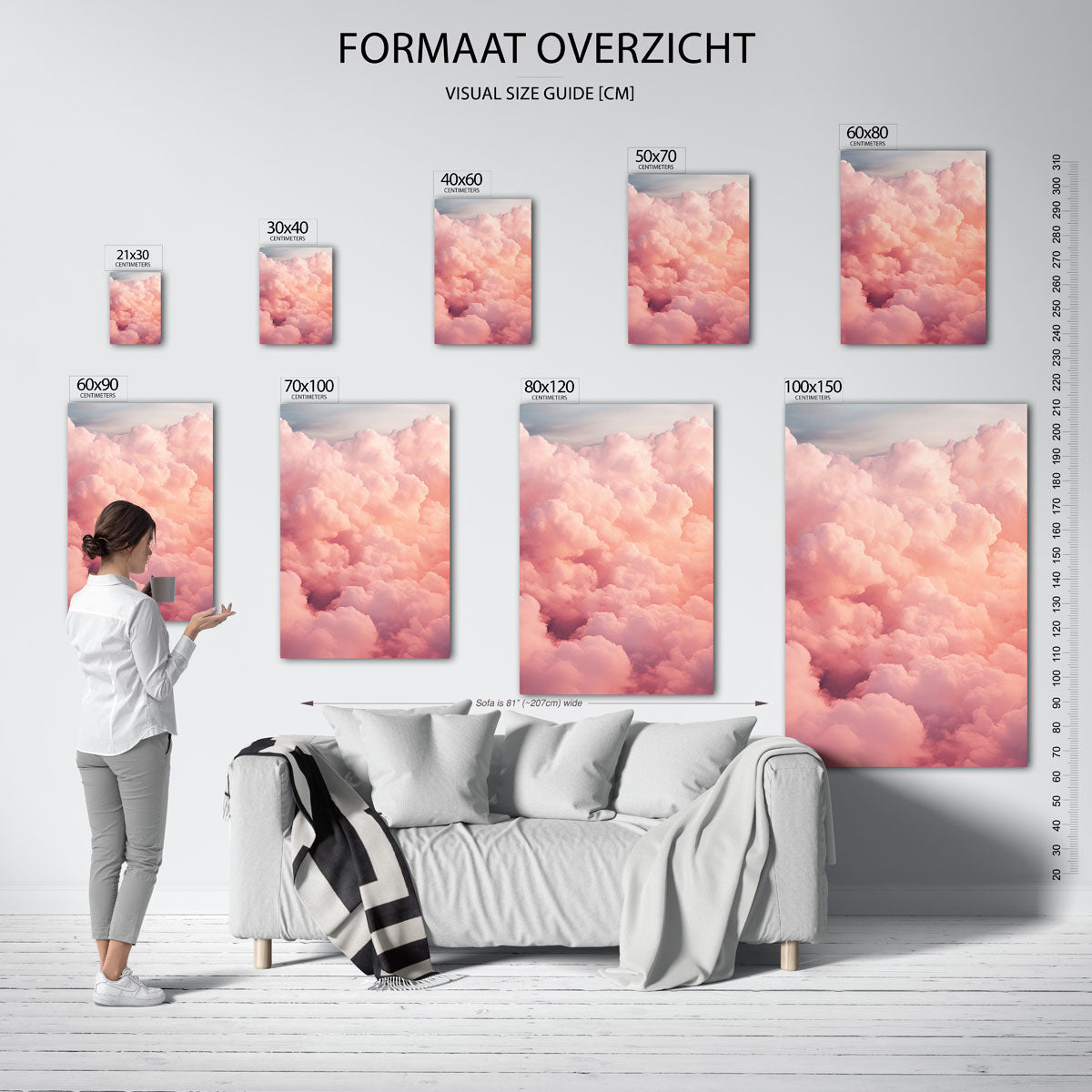 Roze wolken Poster