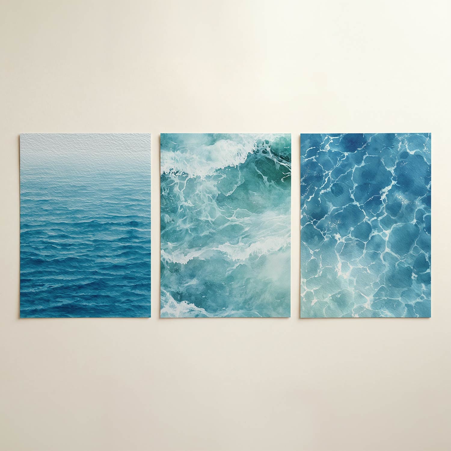 Golvend blauw Posterset