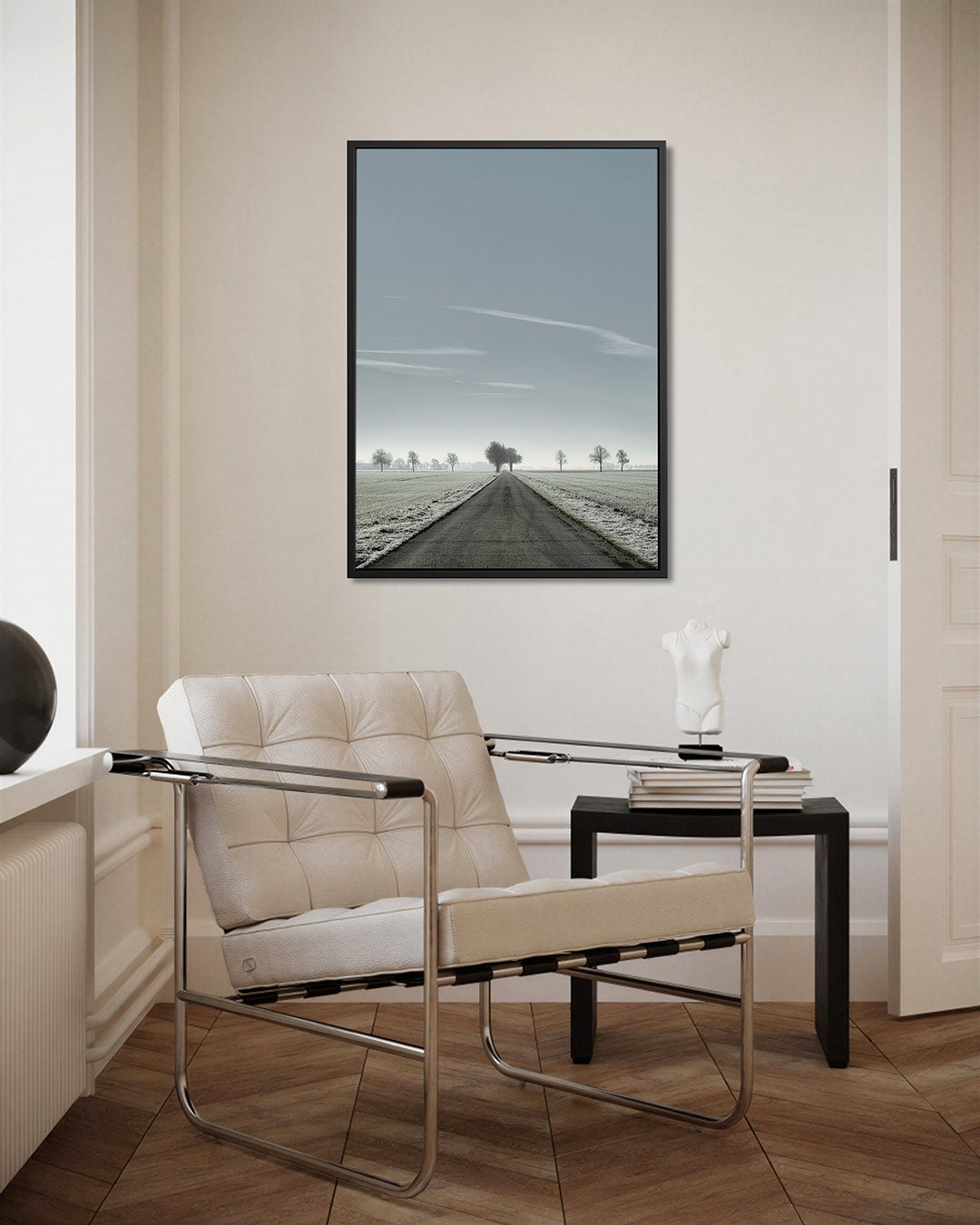 Rustige weglandschap Kunstwerk