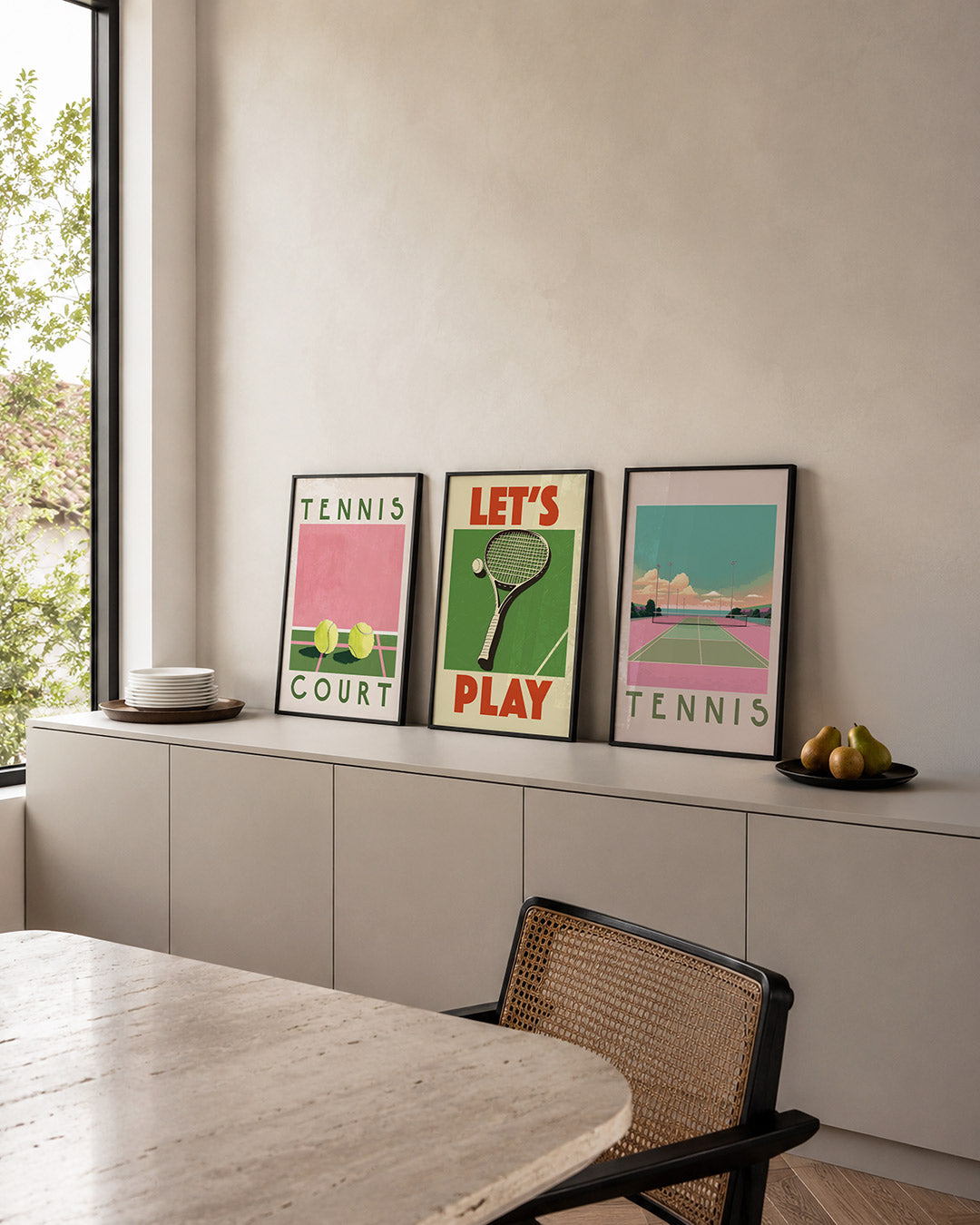 Tennisbal kleurrijk Posterset