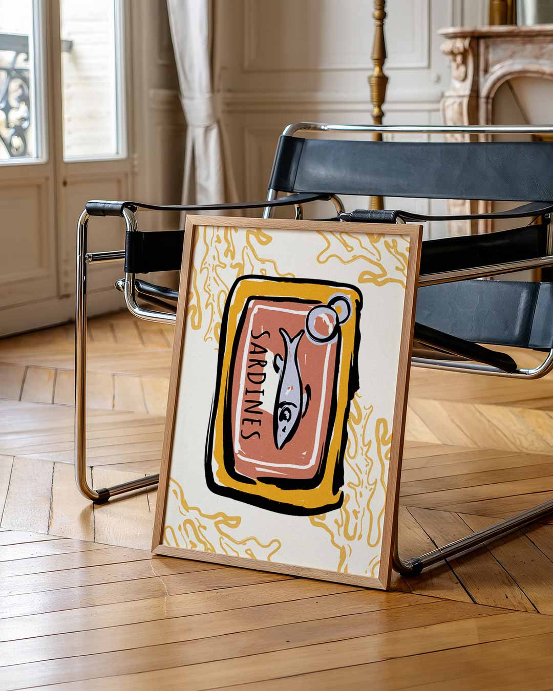 Retro Sardine Blik Poster-WallArtistic