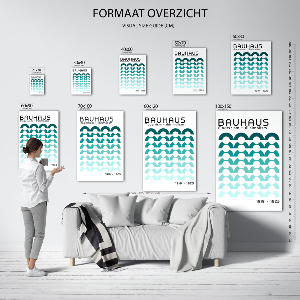 Vormritme en kleur Poster