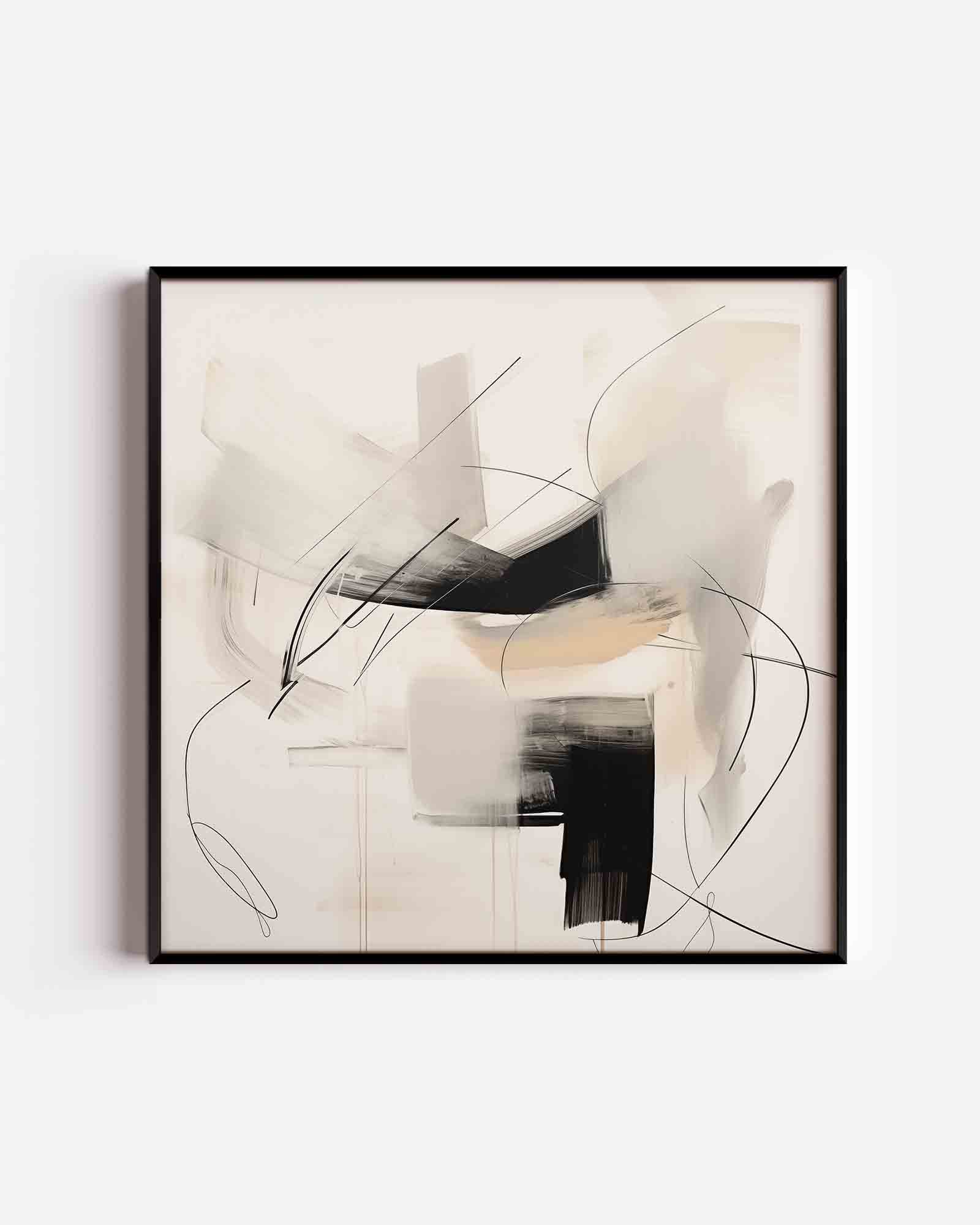 Abstracte lijnen en vlakken Poster