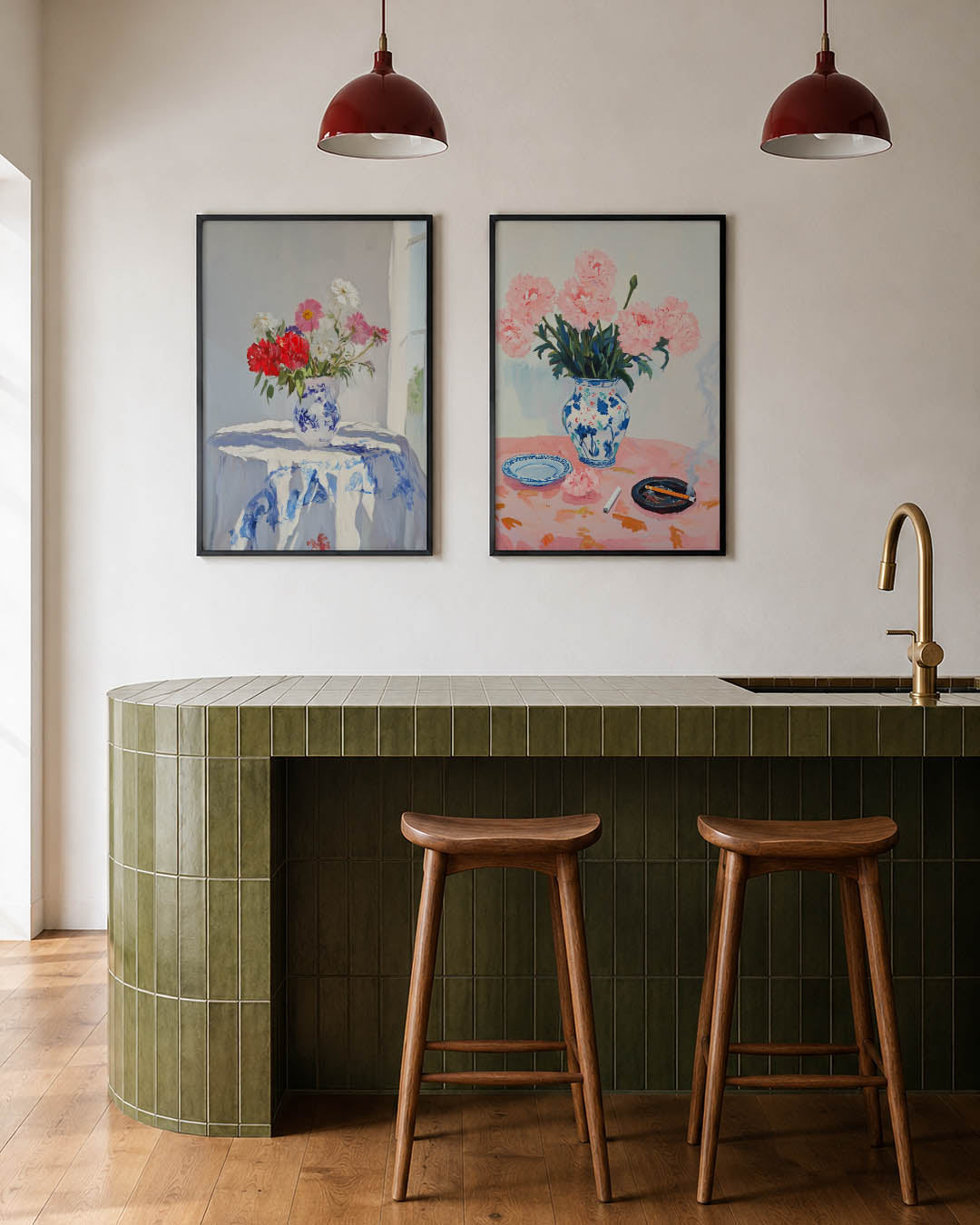 Bloemrijke sereniteit Posterset