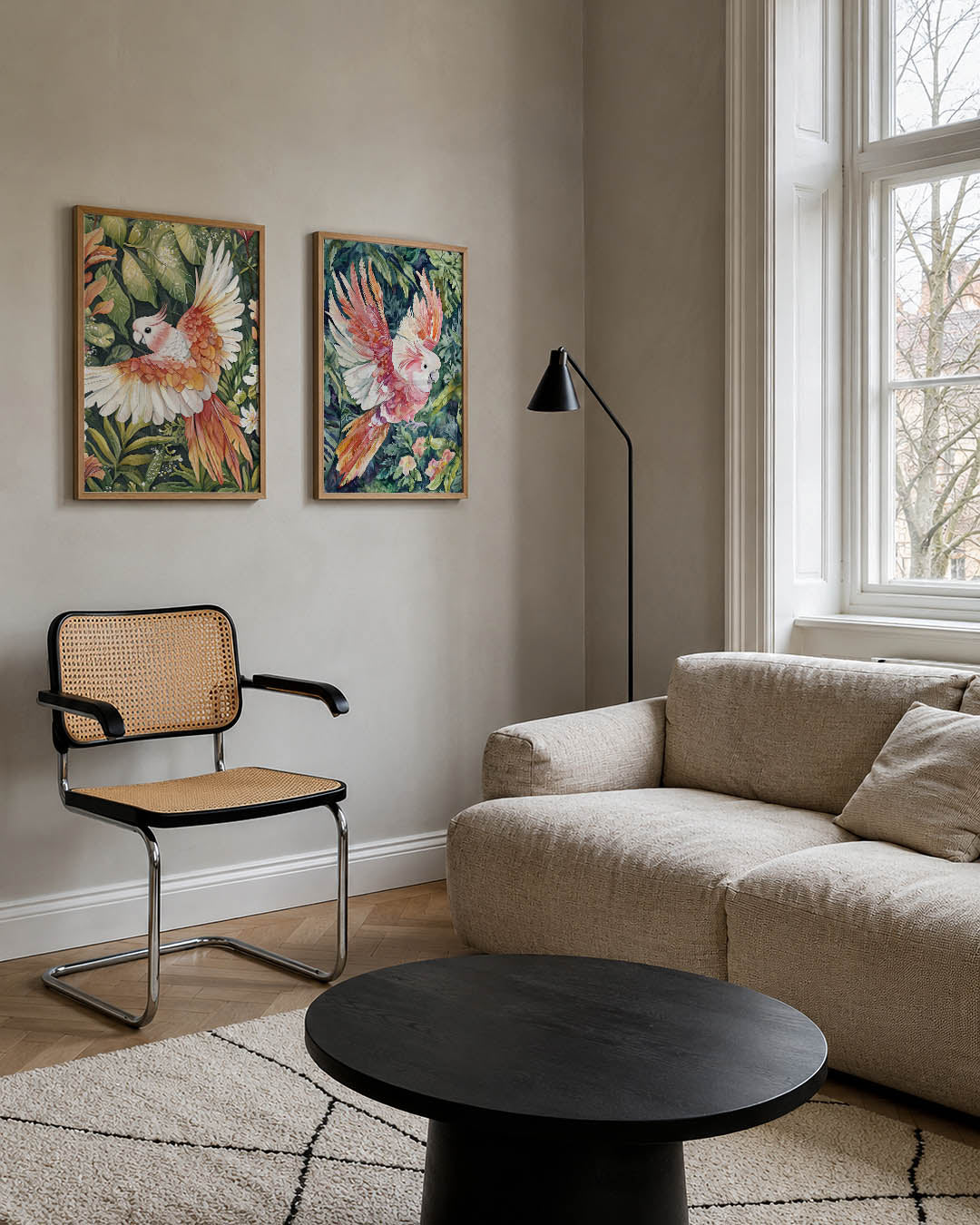 Vogel en bladeren Posterset