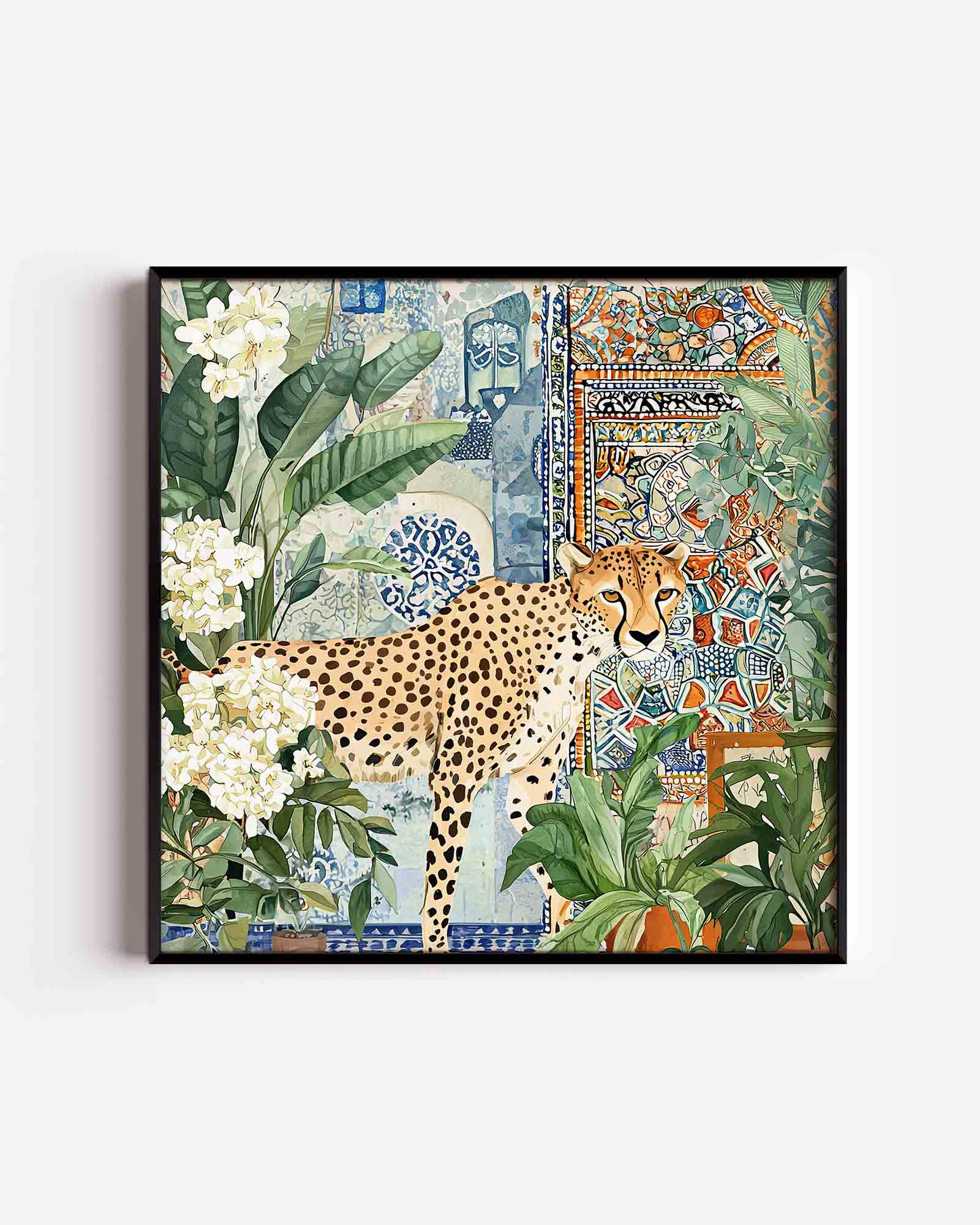 Cheetah en planten Poster