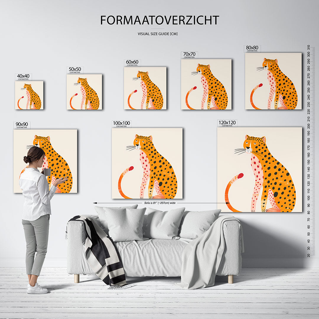 Gestileerde luipaard illustratie Kunstwerk