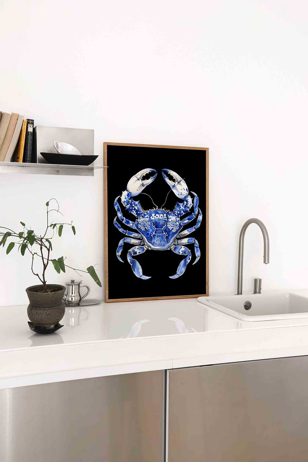 Blauwe krab Poster