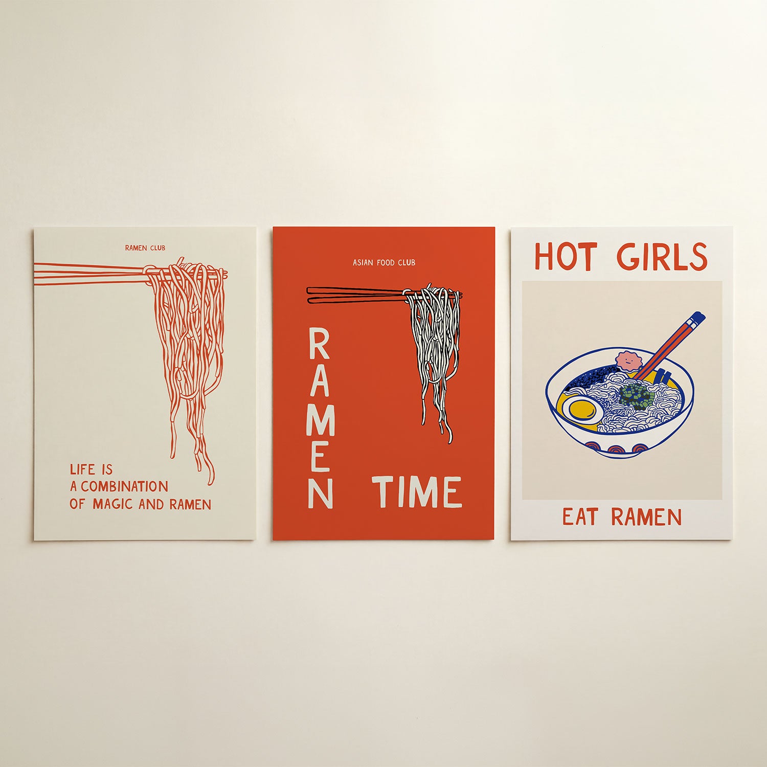 Lijnen en noodles Posterset