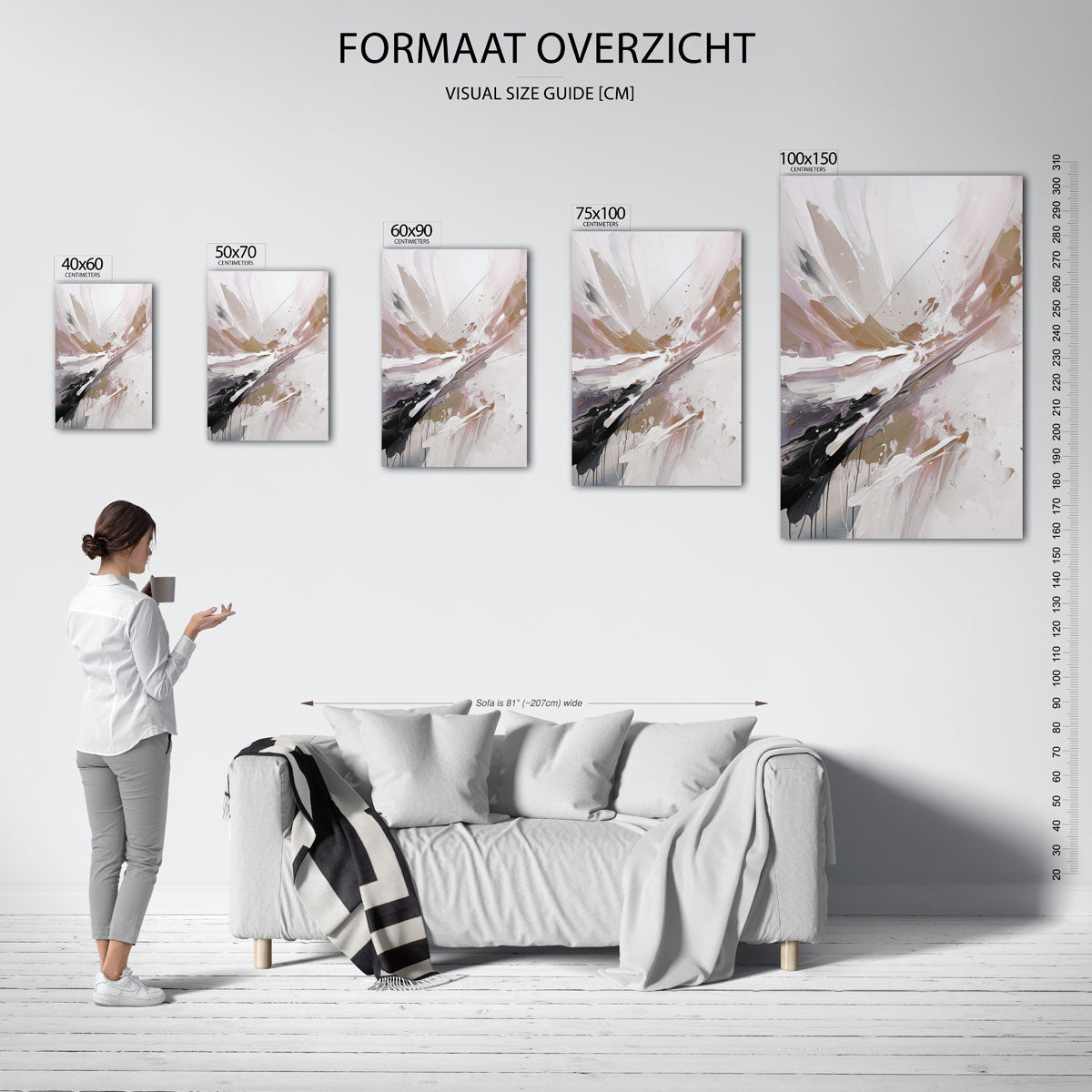 Dynamische kleurenexplosie Kunstwerk