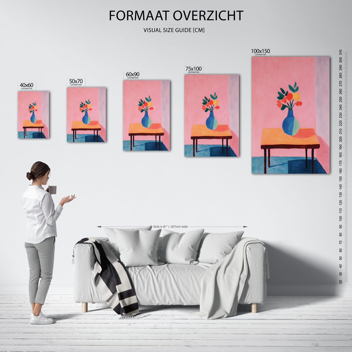 Vaas op tafel Kunstwerk
