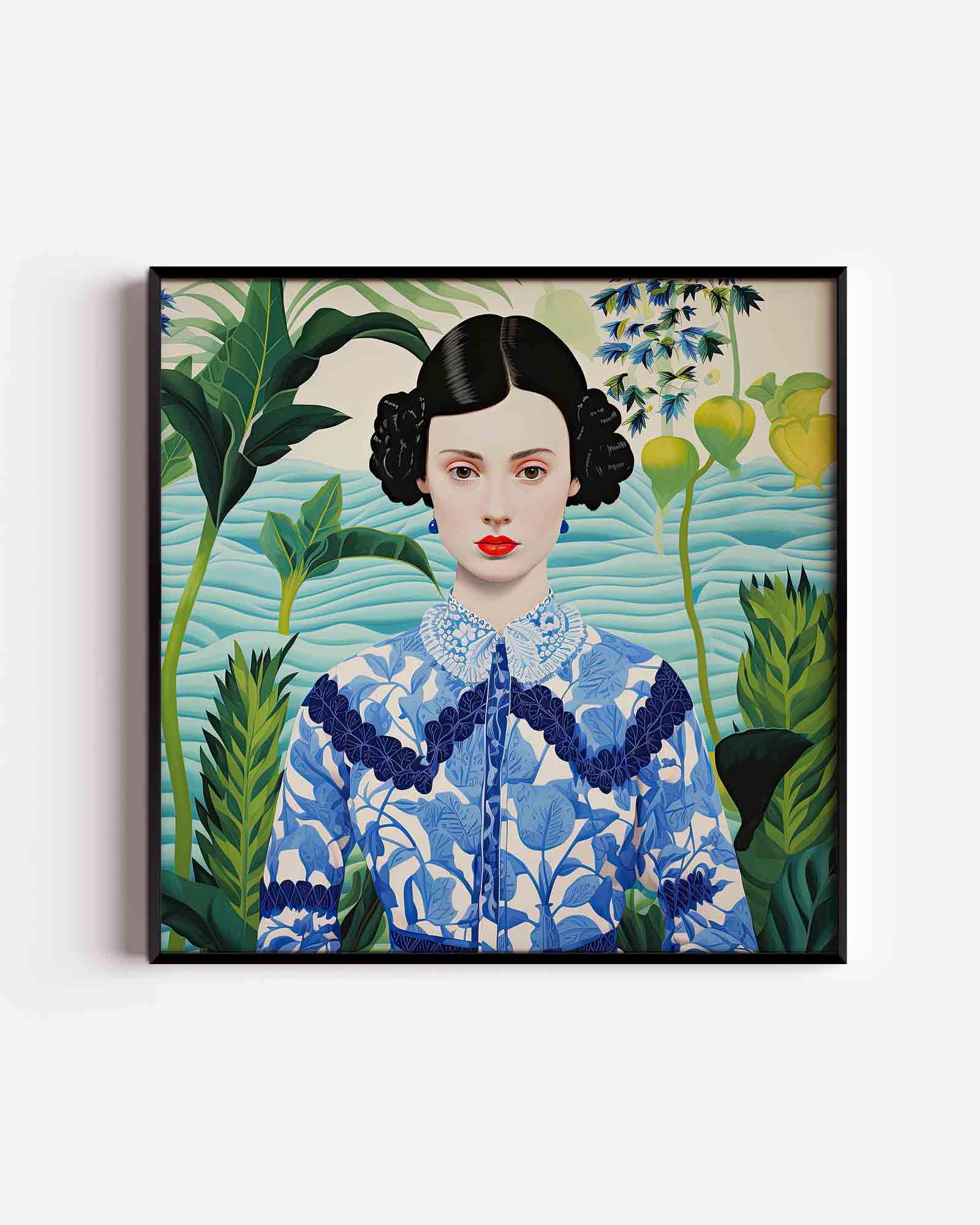 Vrouw met planten Poster