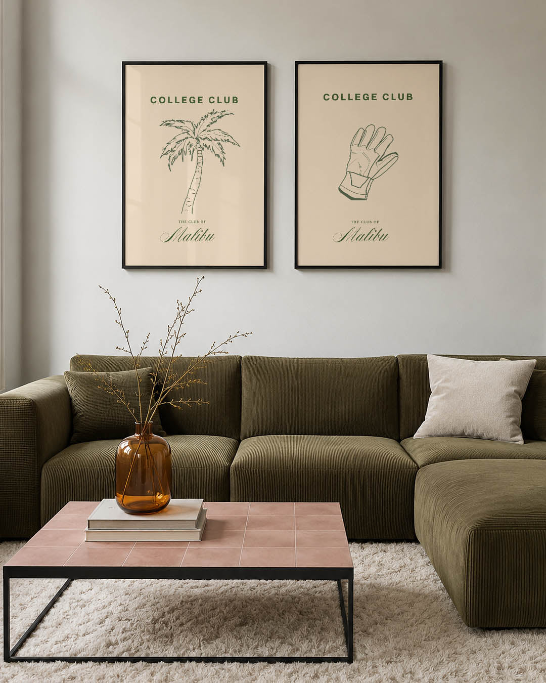 Palm en tekst Posterset
