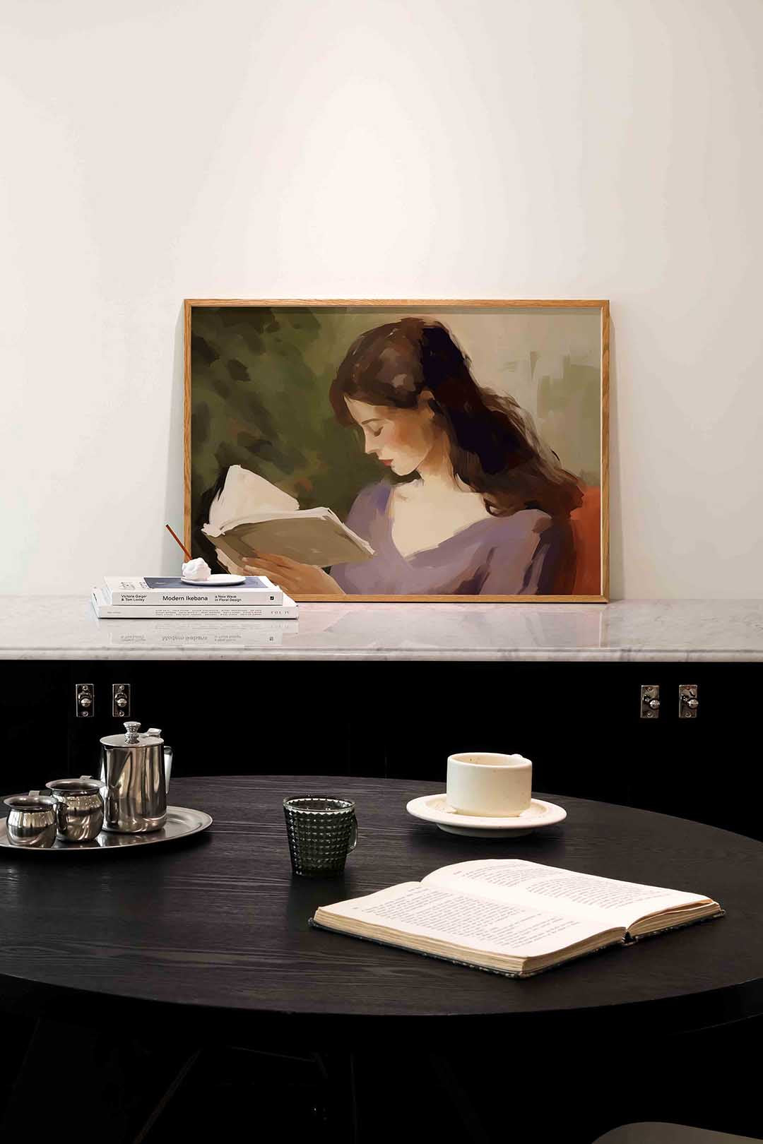 Lezende vrouw Poster