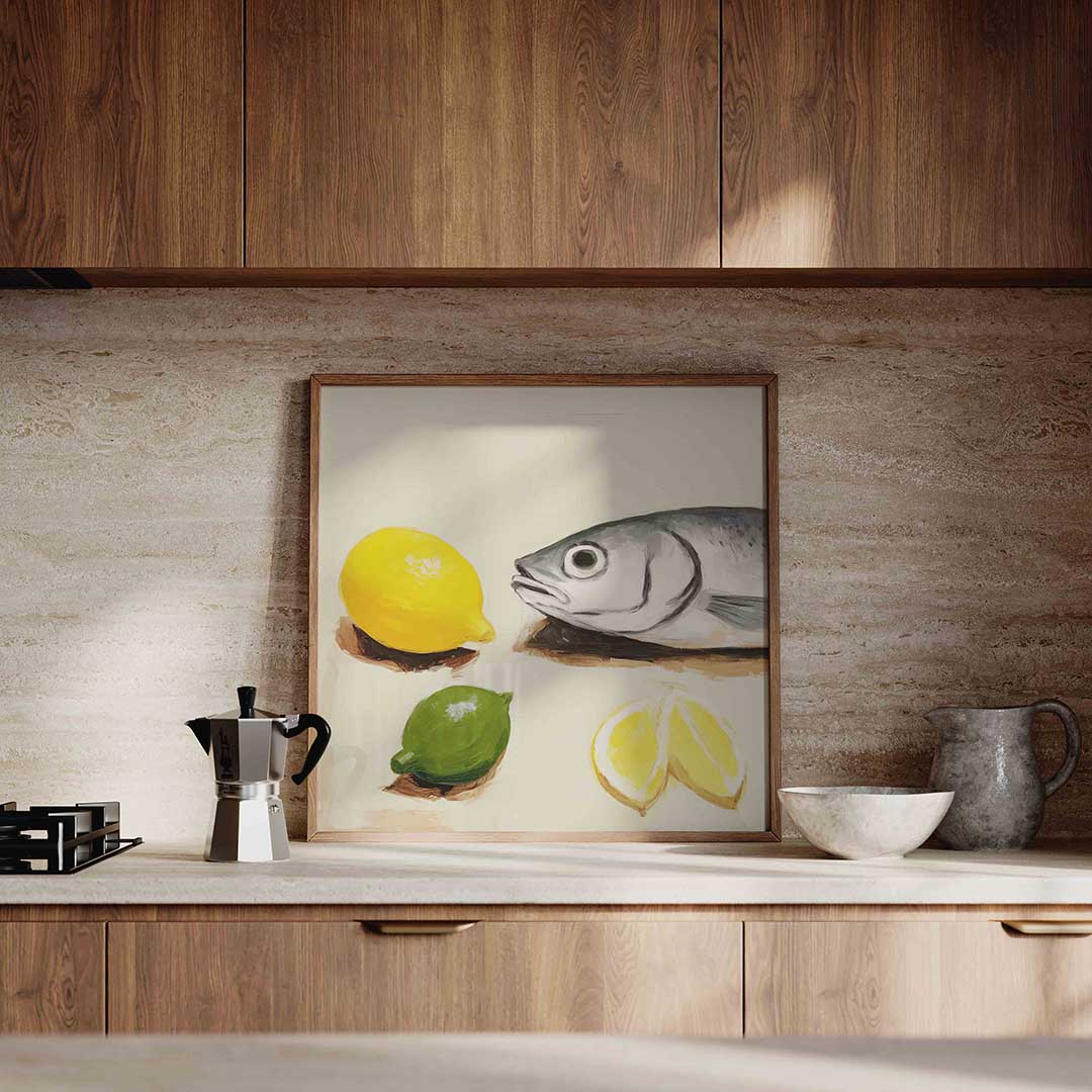 Vis en citrus Poster