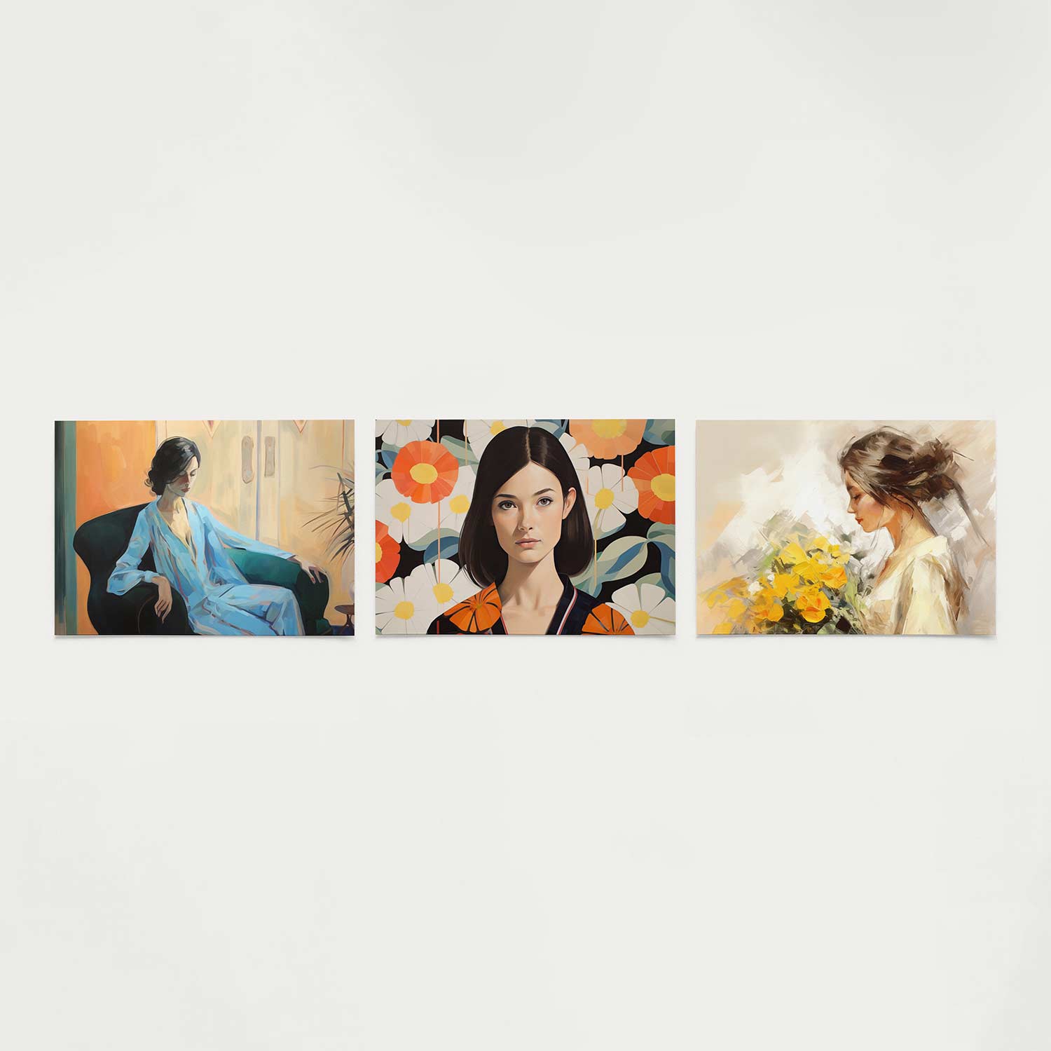 Zachte kleurharmonie Posterset