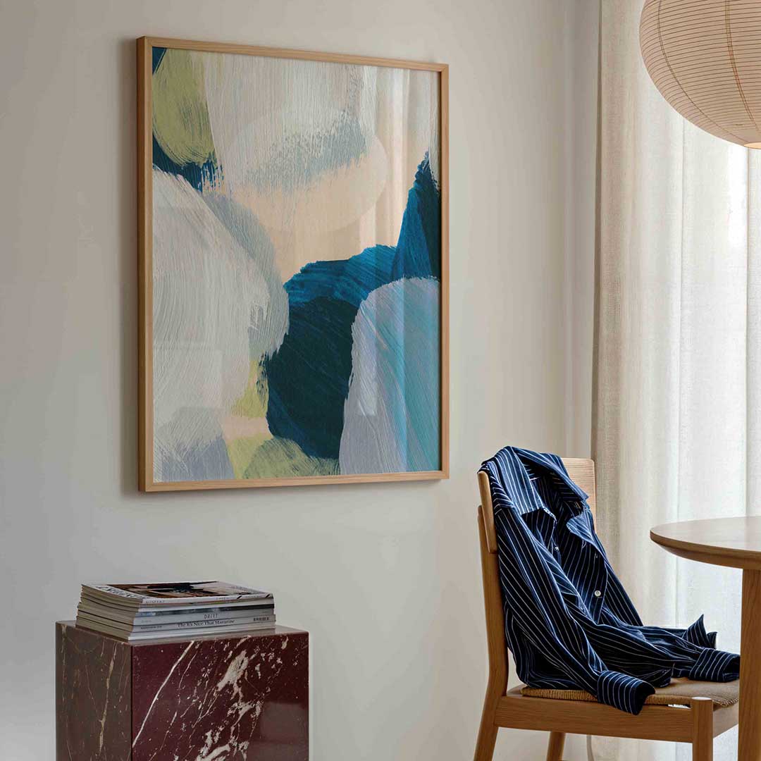 Abstracte penseelstreken Poster