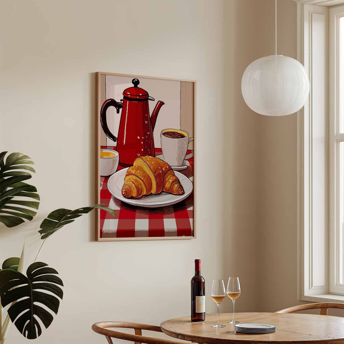 Franse Ontbijtcharme Poster-WallArtistic