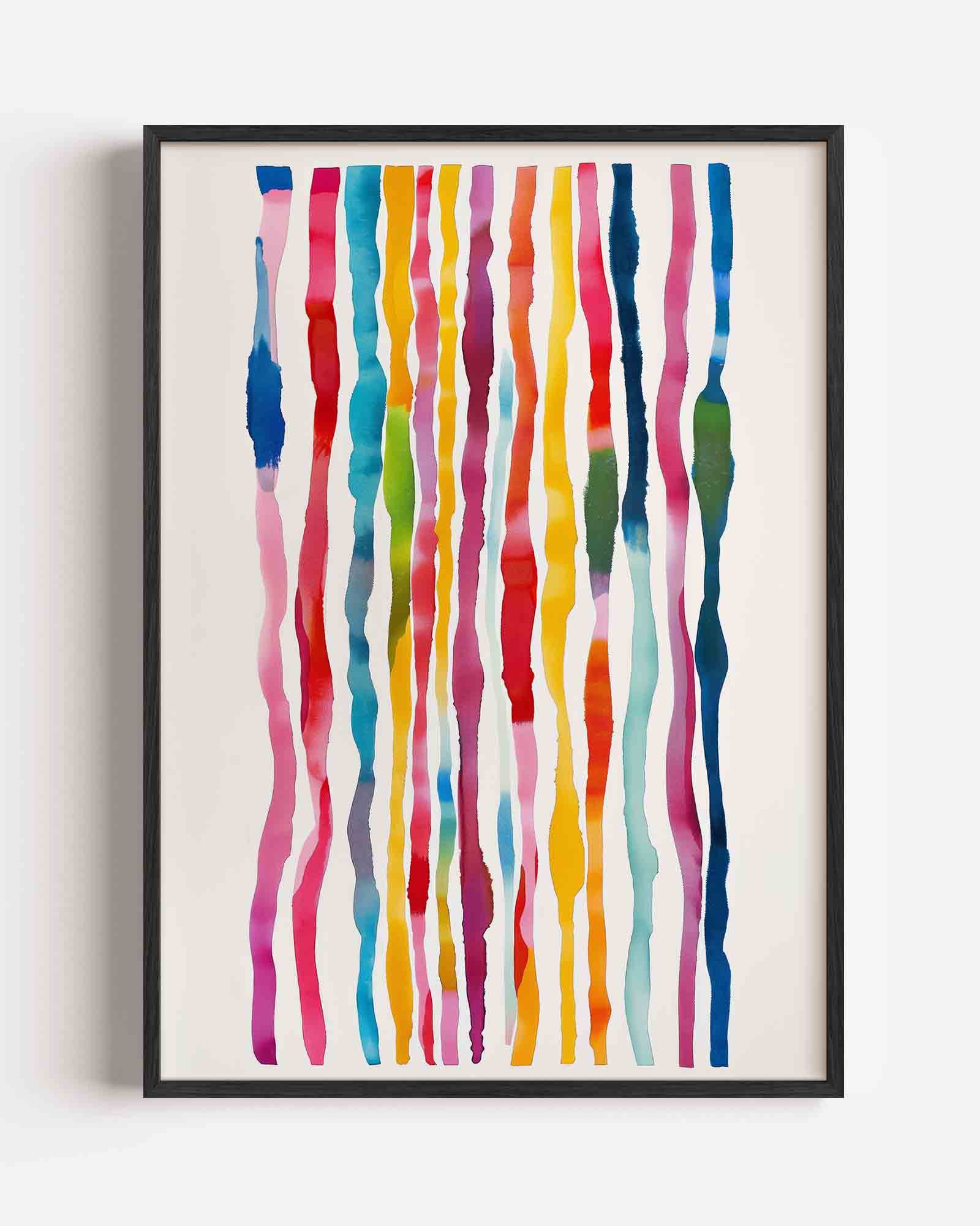 Gekleurde strepen Poster