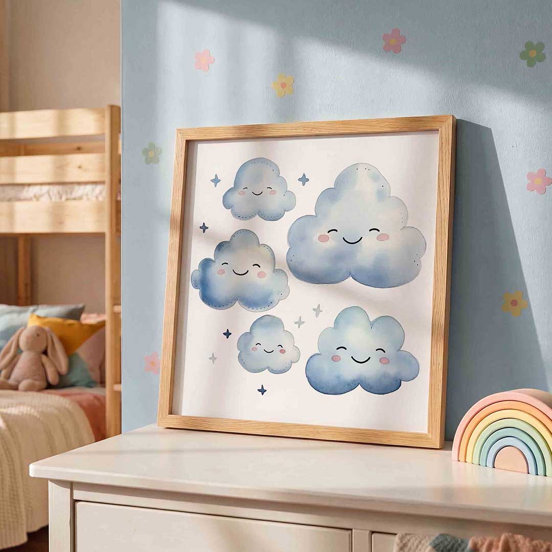 Lachende wolken Poster