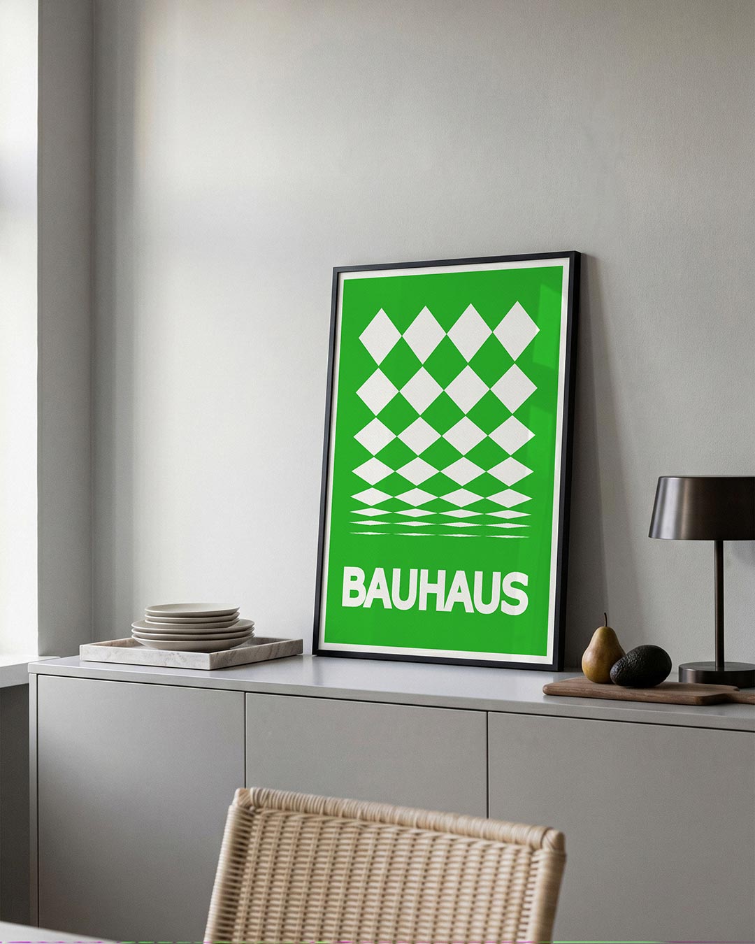 Ruitpatroon en tekst Poster
