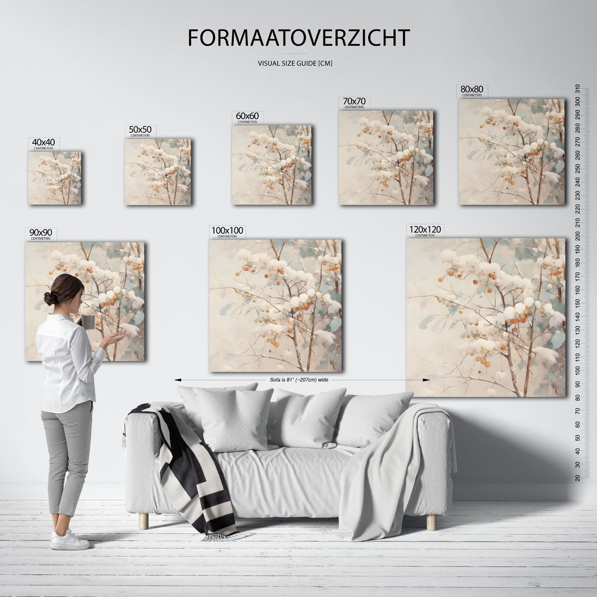 Takken met sneeuw Poster
