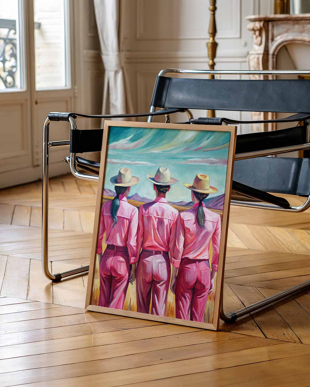 Drie Vriendinnen in het Veld Poster-WallArtistic