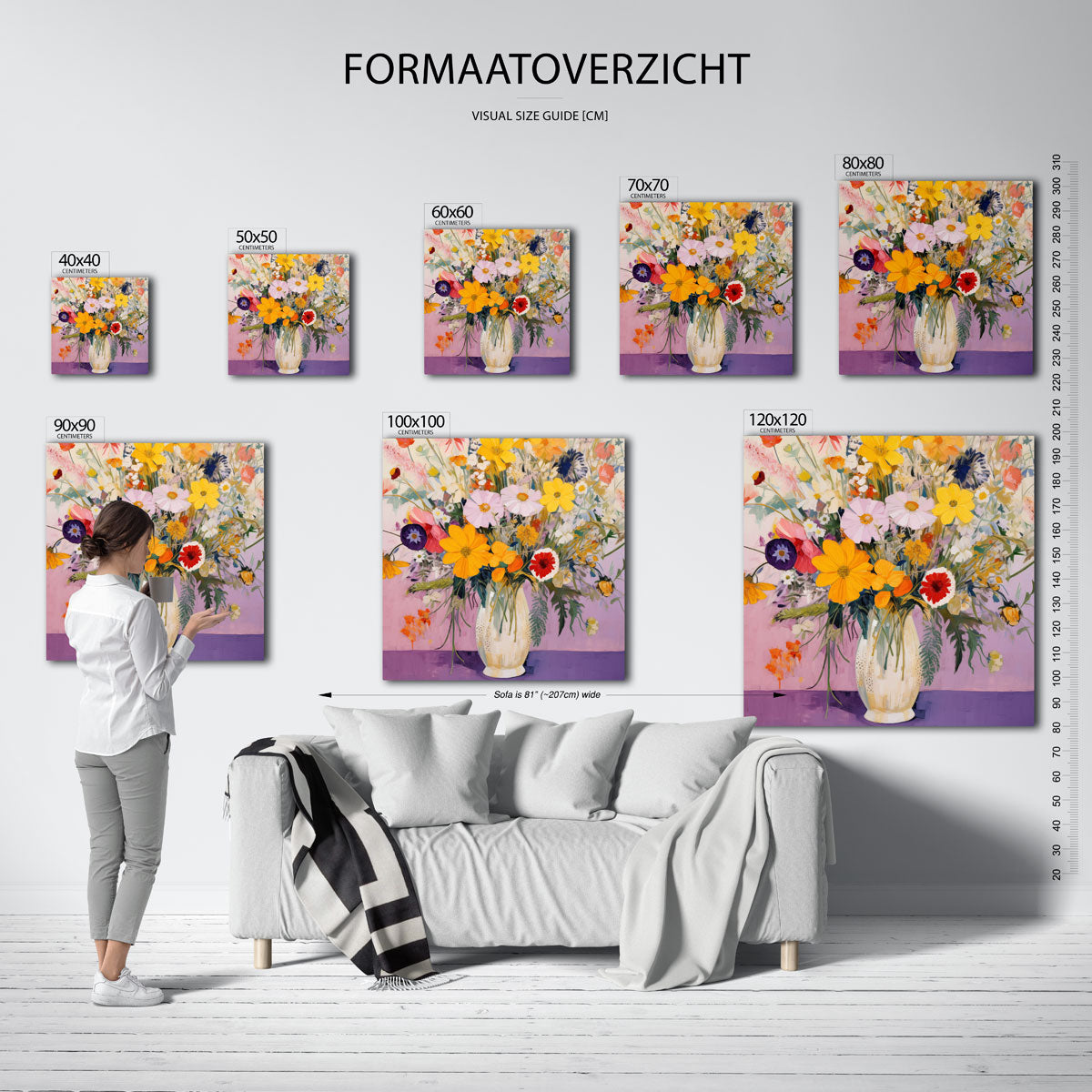 Bloemen in vaas Poster