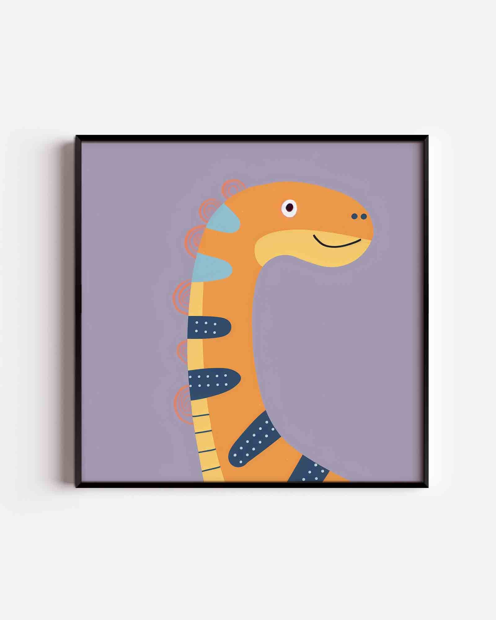 Oranje dinosaurus Poster