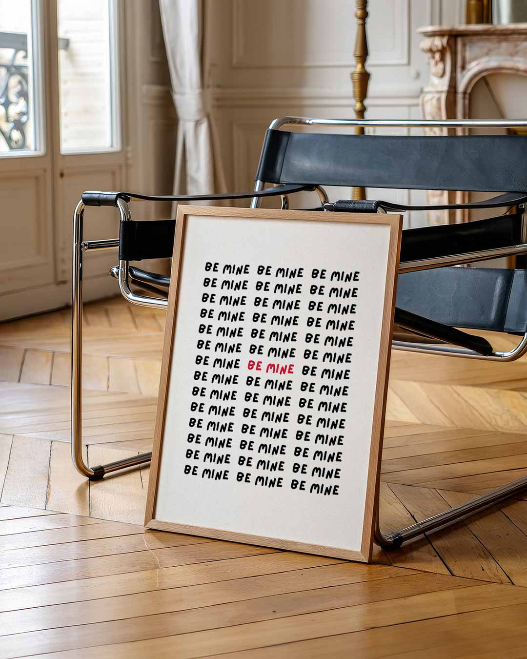 Be Mine Typografie Poster-WallArtistic