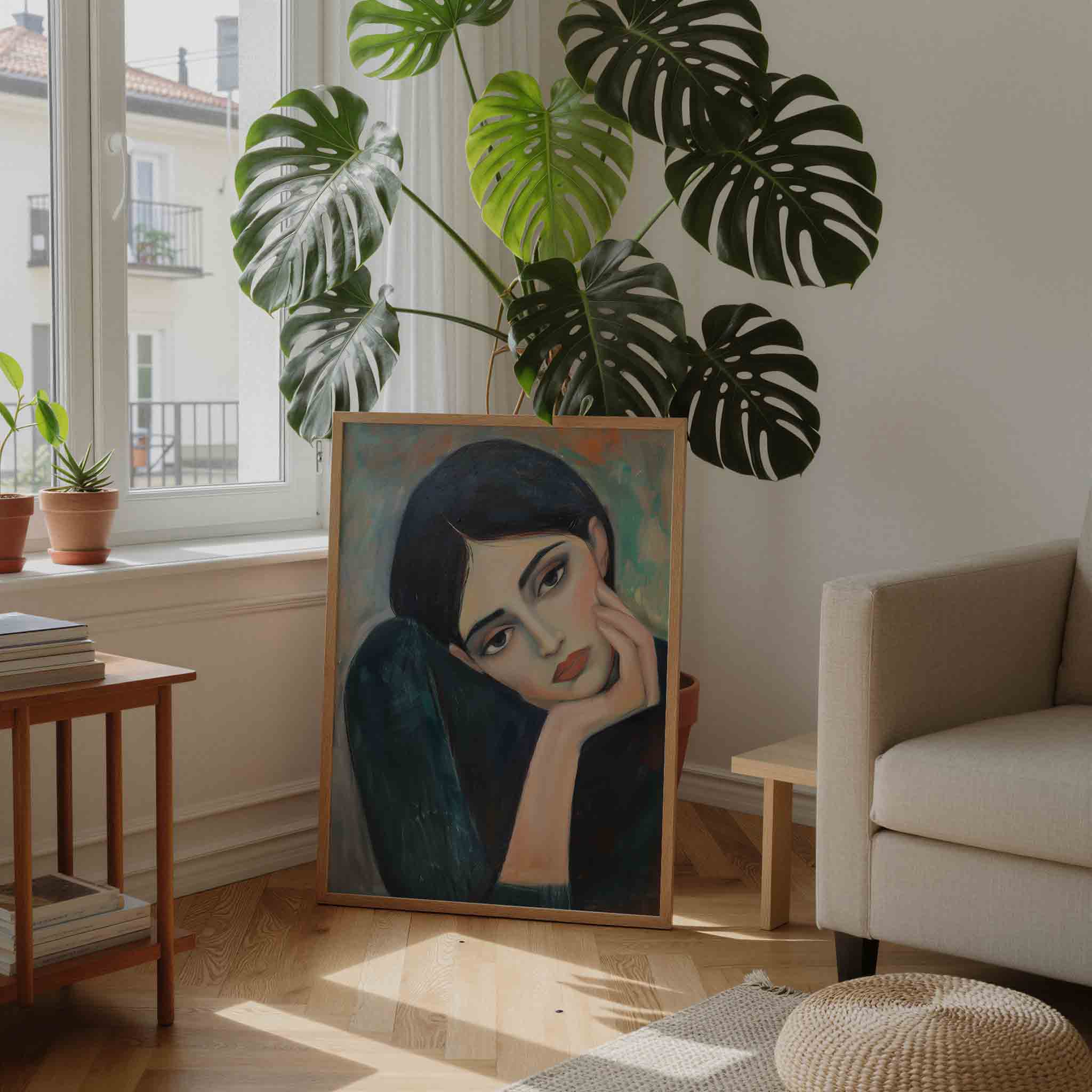 Portret van vrouw Poster