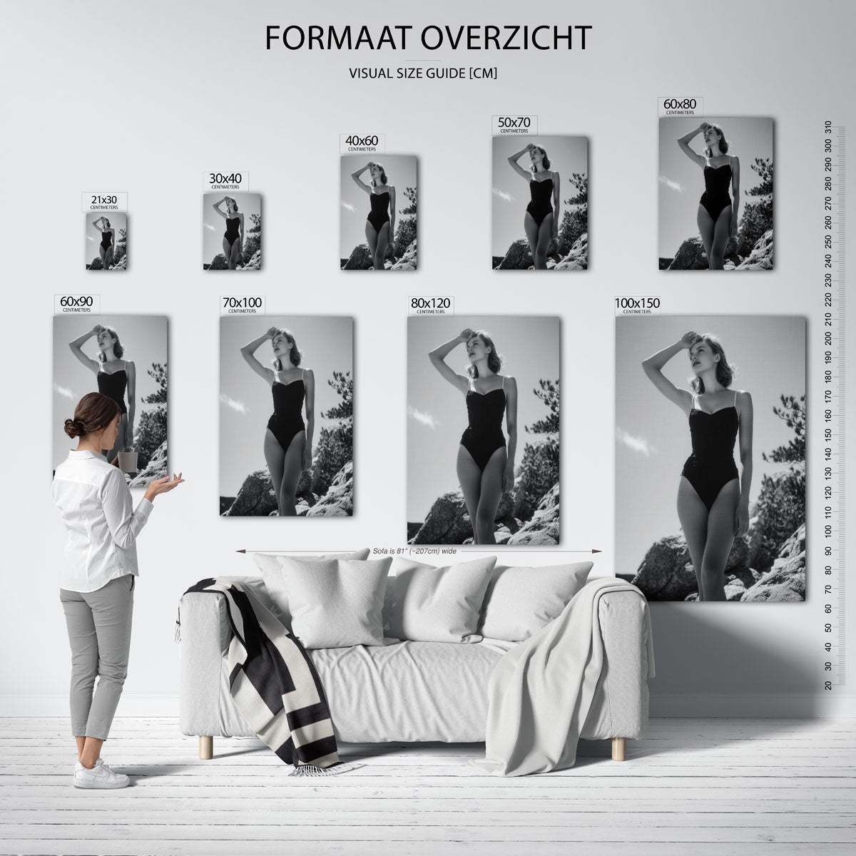 Vrouw in badpak Poster